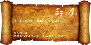 Szilvai Györgyi névjegykártya