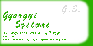 gyorgyi szilvai business card